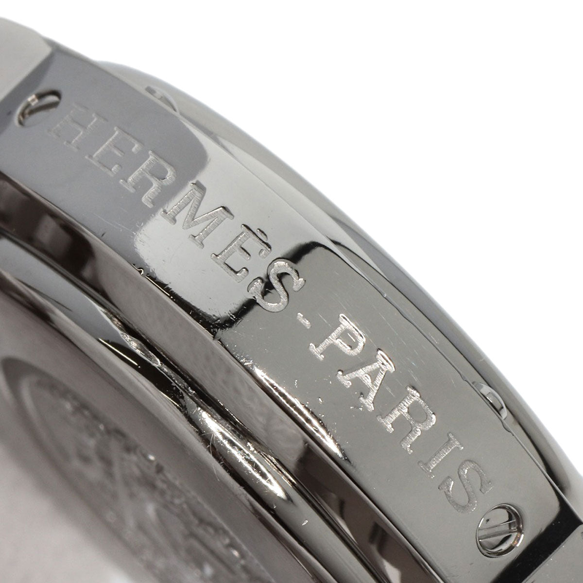 HERMES Watches Quartz CL1.310 Stainless Steel , Stainless Steel Silver Clipper Chronograph blue dial Women Used