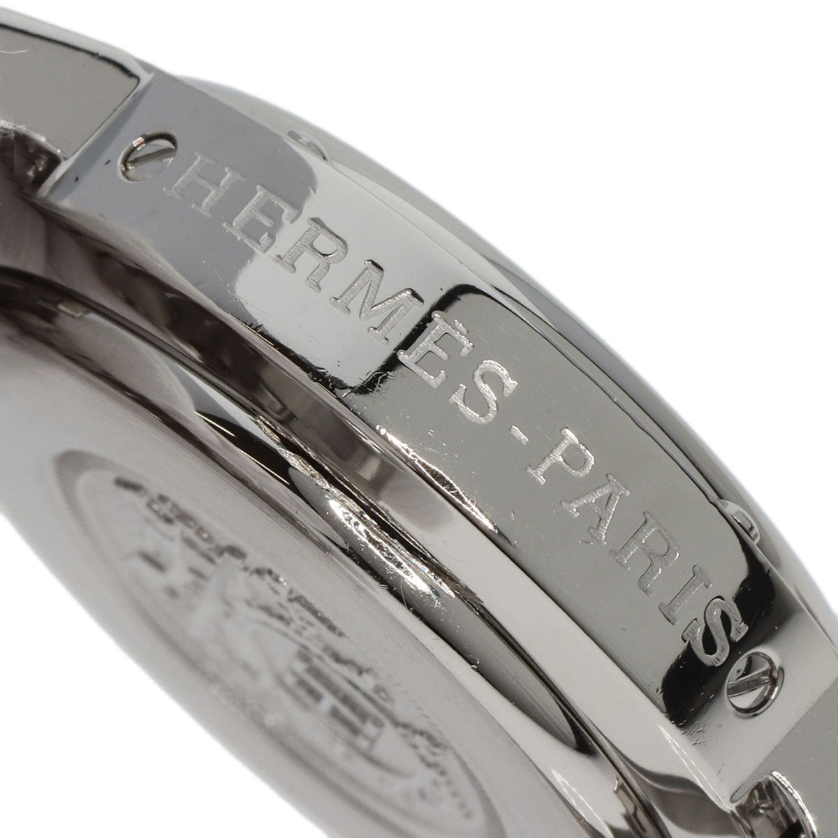 HERMES Watches Quartz CL1.310 Stainless Steel , Stainless Steel Silver Clipper Chronograph blue dial Women Used