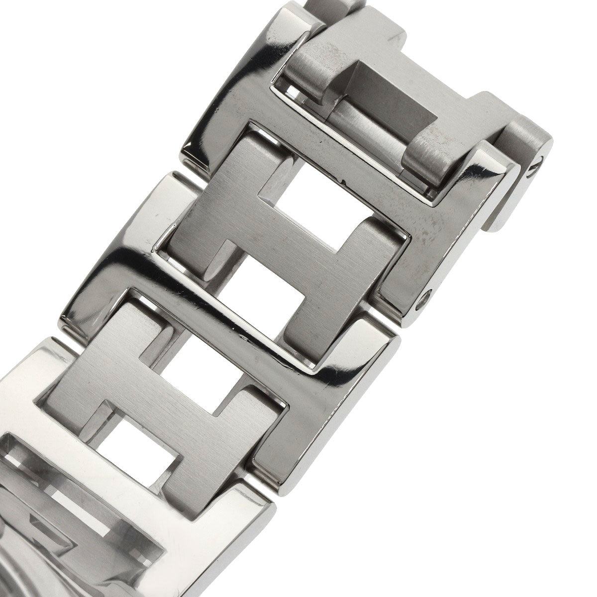 HERMES Watches Quartz CL1.310 Stainless Steel , Stainless Steel Silver Clipper Chronograph blue dial Women Used