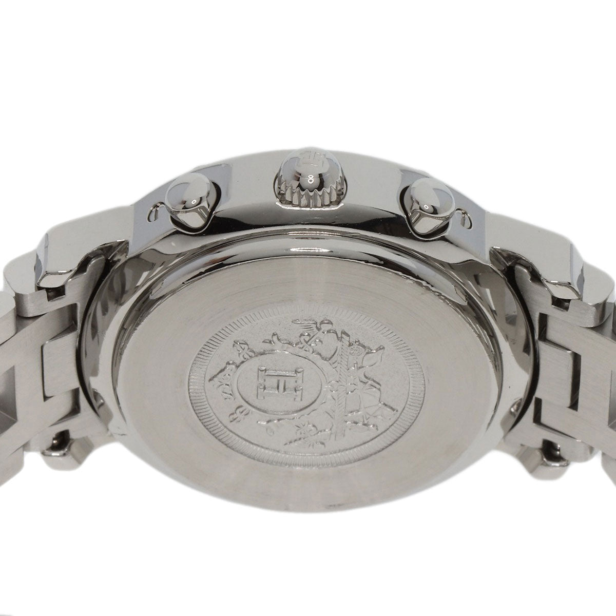 HERMES Watches Quartz CL1.310 Stainless Steel , Stainless Steel Silver Clipper Chronograph blue dial Women Used