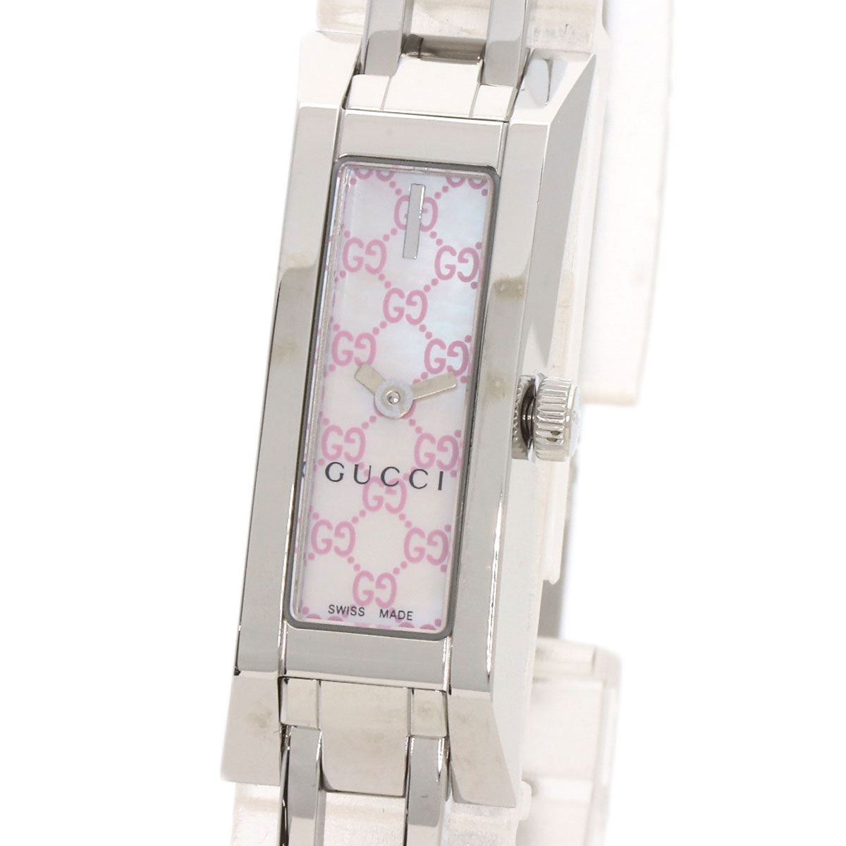 GUCCI Watches Quartz YA110 Stainless Steel , Stainless Steel Silver GG White shell dial Women Used
