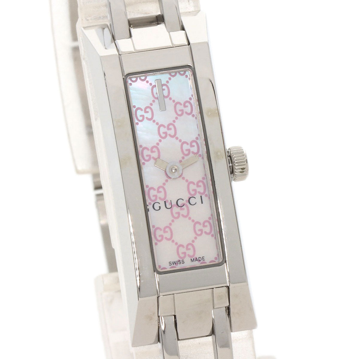 GUCCI Watches Quartz YA110 Stainless Steel , Stainless Steel Silver GG White shell dial Women Used