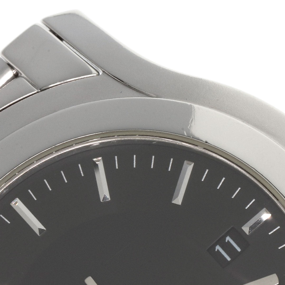 GUCCI Watches Quartz Stainless Steel , Stainless Steel Silver 5500XL black dial mens Used