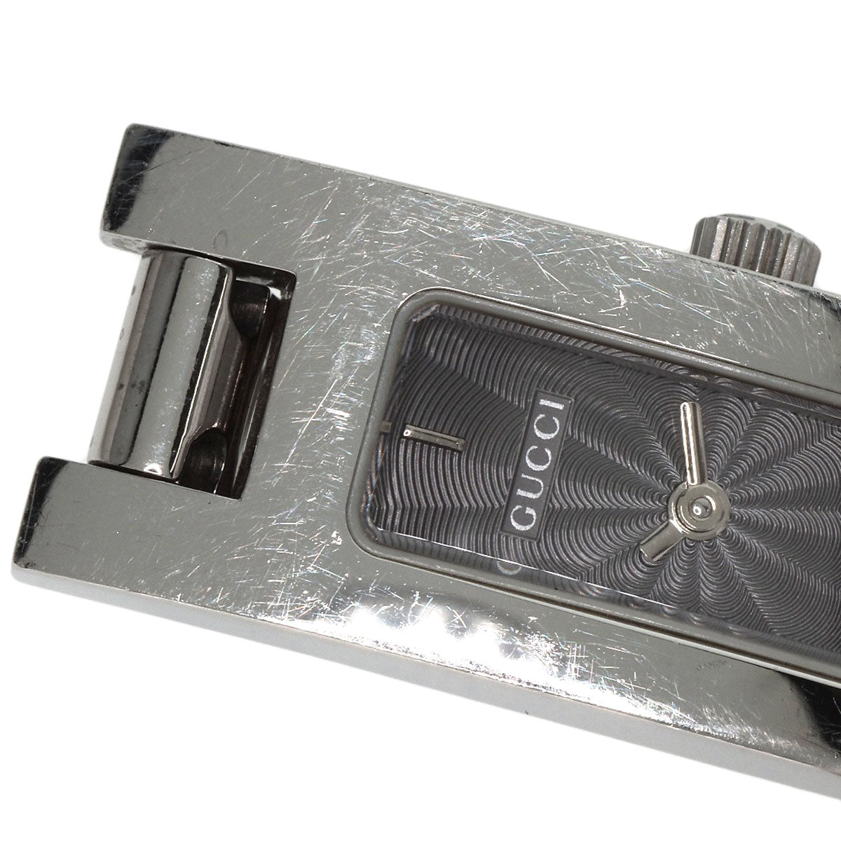 GUCCI Watches Quartz 3900L Stainless Steel , Stainless Steel Silver Square face gray dial Women Used