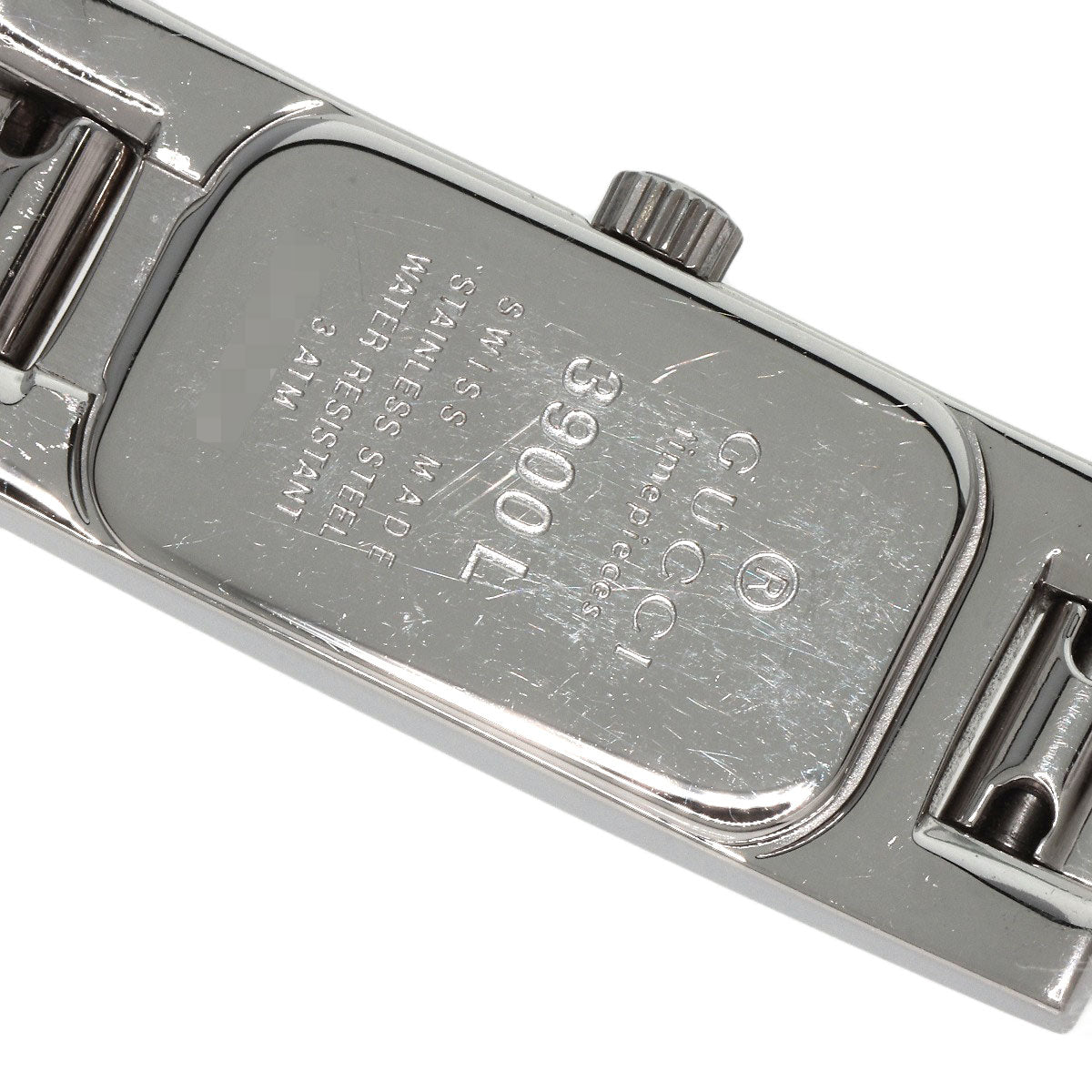 GUCCI Watches Quartz 3900L Stainless Steel , Stainless Steel Silver Square face gray dial Women Used