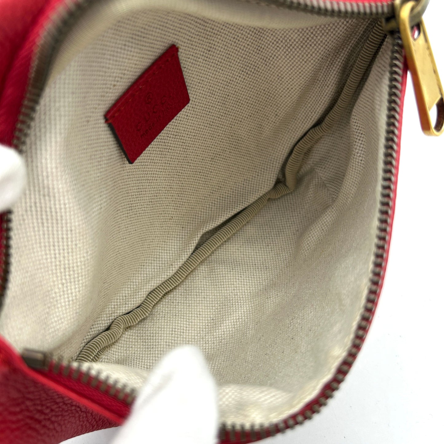 Gucci Red Leather Logo Belt Bag Gucci LA33160