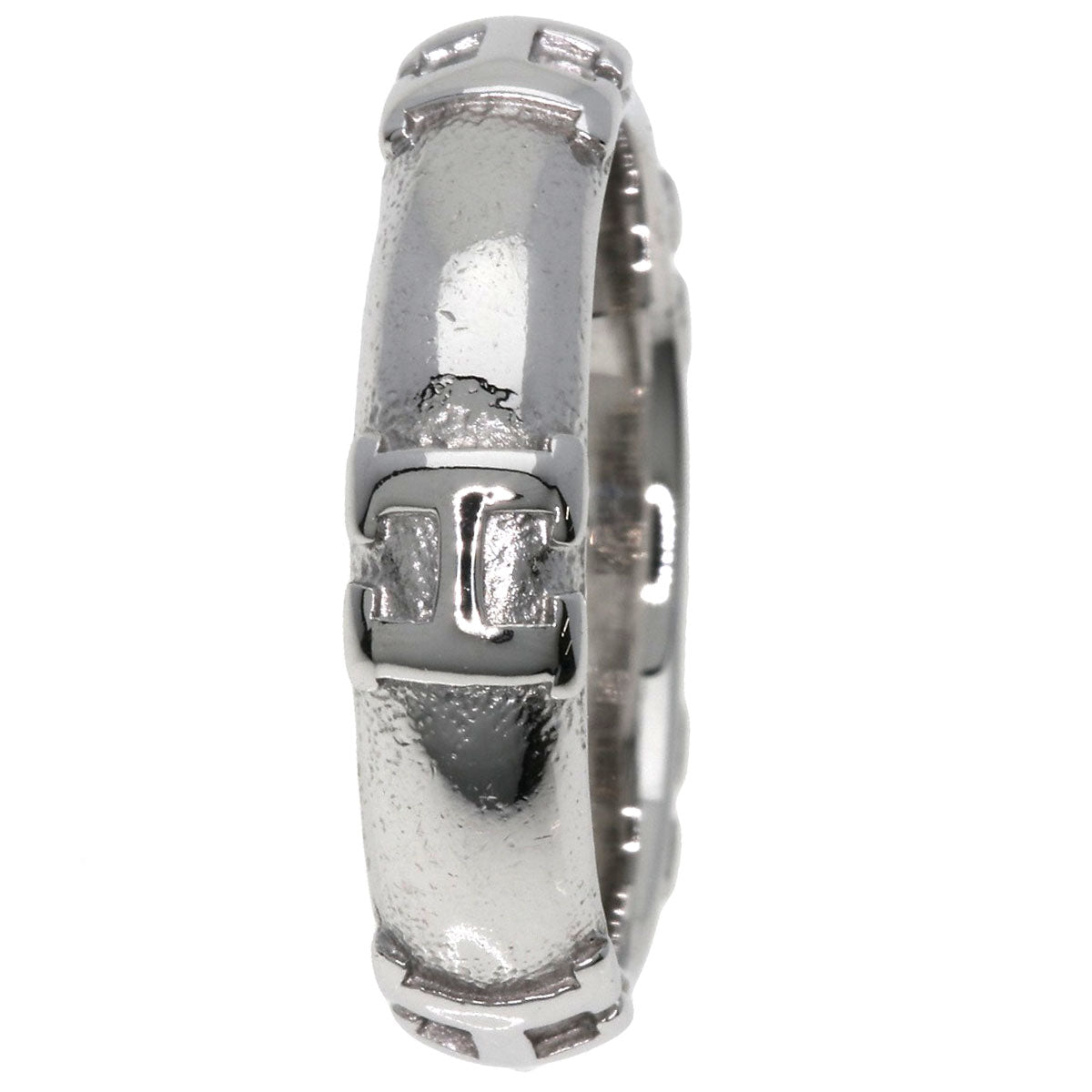 HERMES Ring K18WG Silver Fidelite # 47 Women Used