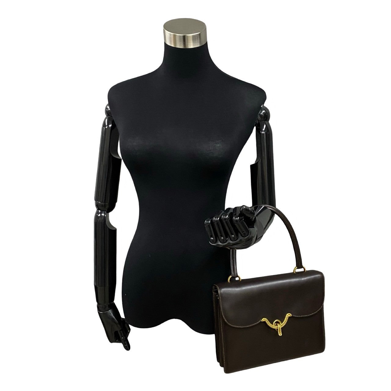 HERMES Handbag leather Brown Vasco