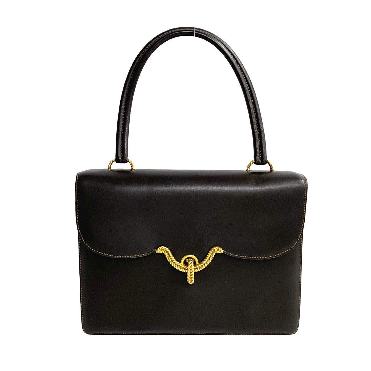 HERMES Handbag leather Brown Vasco