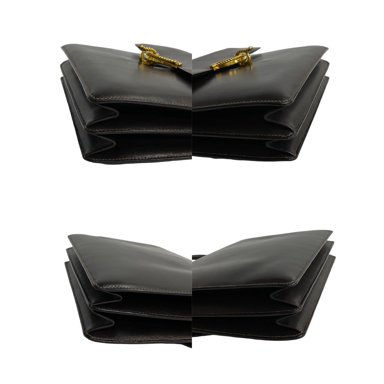 HERMES Handbag leather Brown Vasco