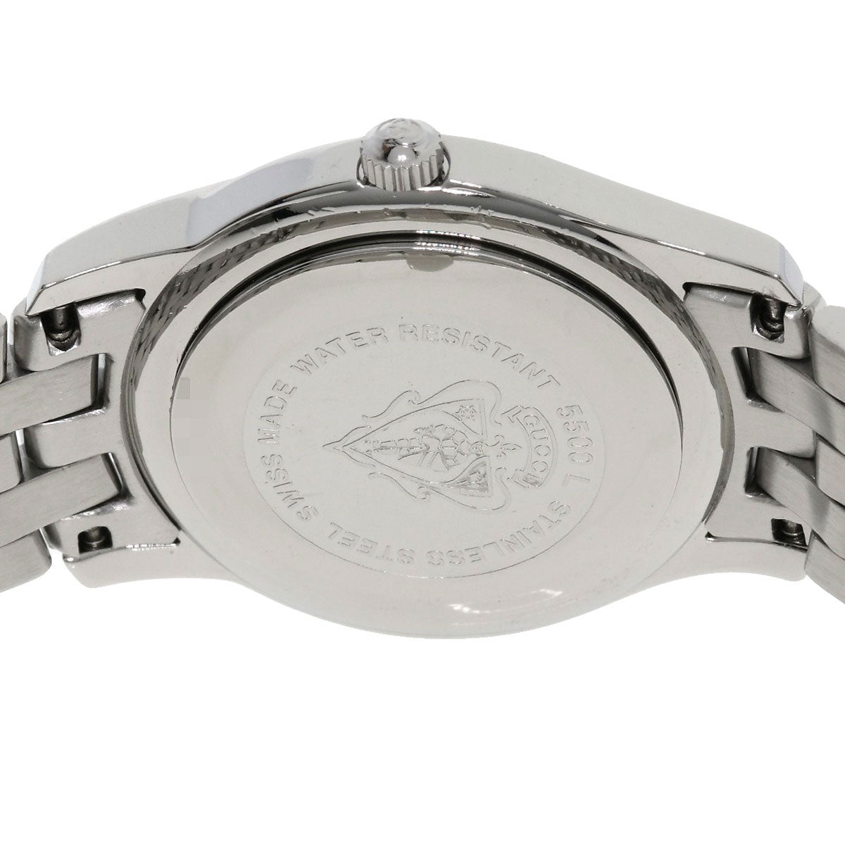 GUCCI Watches Quartz 5500L Stainless Steel , Stainless Steel Silver Round face Silver dial Women Used