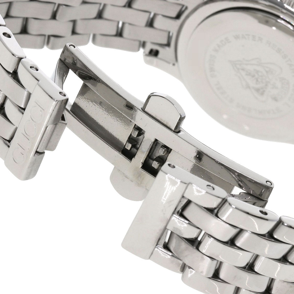 GUCCI Watches Quartz 5500L Stainless Steel , Stainless Steel Silver Round face Silver dial Women Used