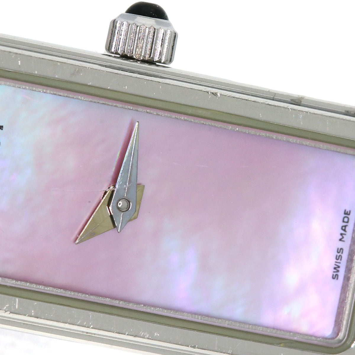 GUCCI Watches Quartz 1500L Stainless Steel , Stainless Steel Silver Square face Pink shell dial Women Used