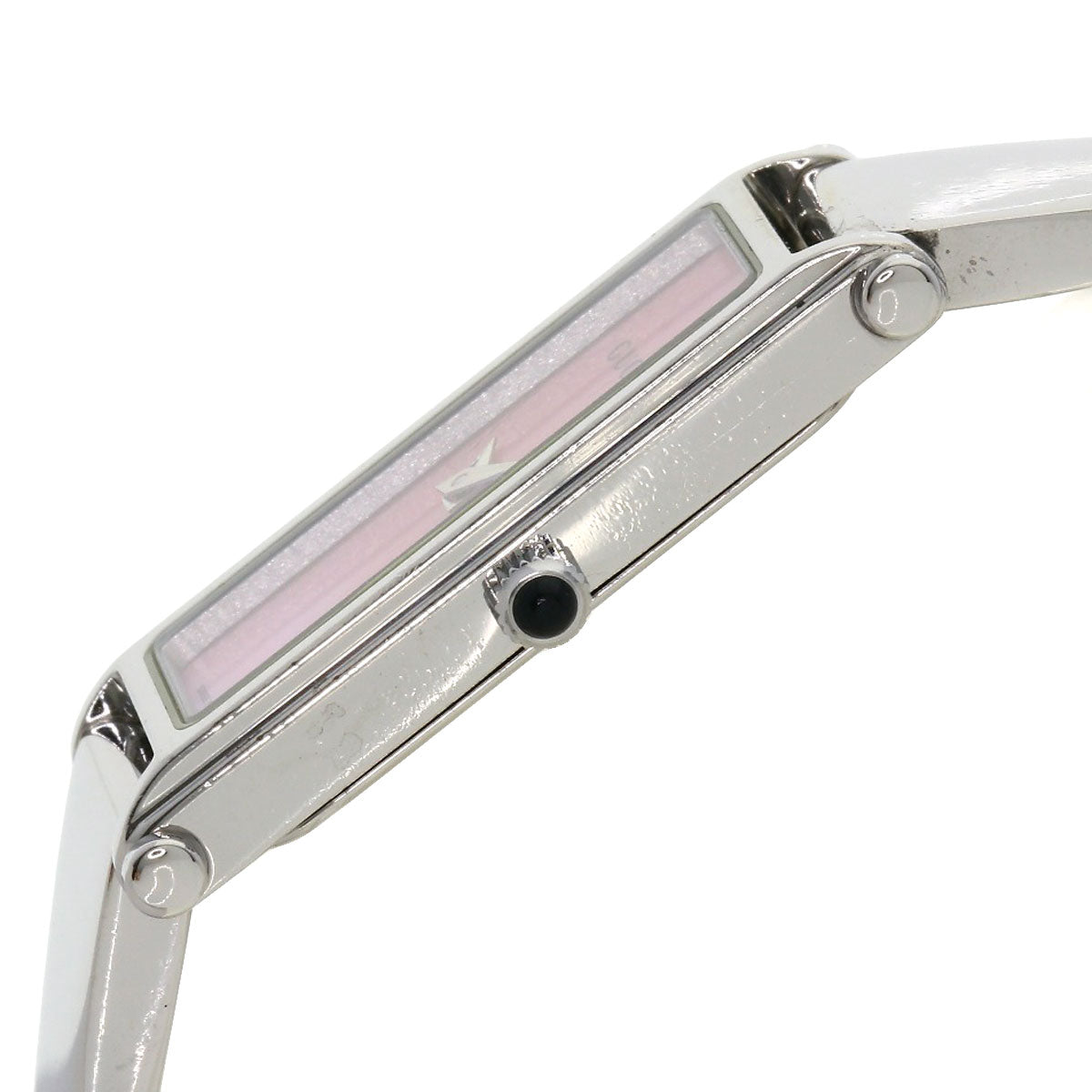 GUCCI Watches Quartz 1500L Stainless Steel , Stainless Steel Silver Square face Pink shell dial Women Used