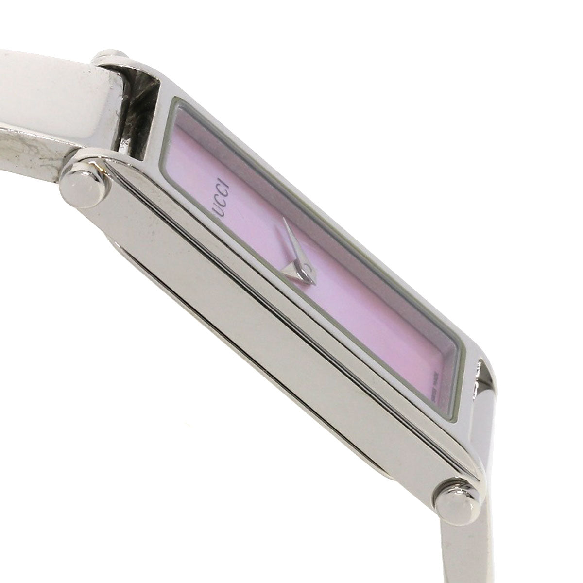 GUCCI Watches Quartz 1500L Stainless Steel , Stainless Steel Silver Square face Pink shell dial Women Used