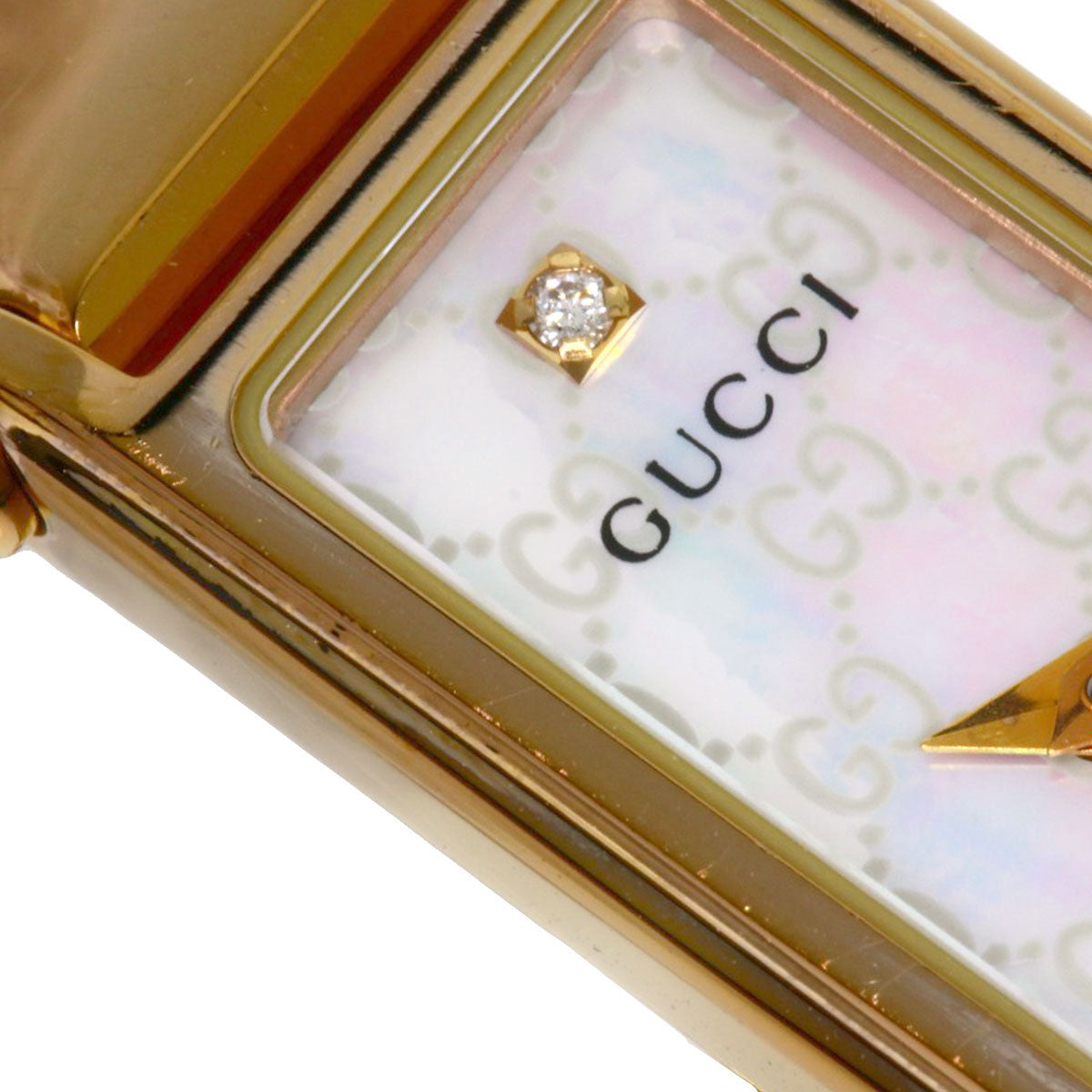GUCCI Watches Quartz 1500L PGP , PGP gold Square face White shell dial Women Used