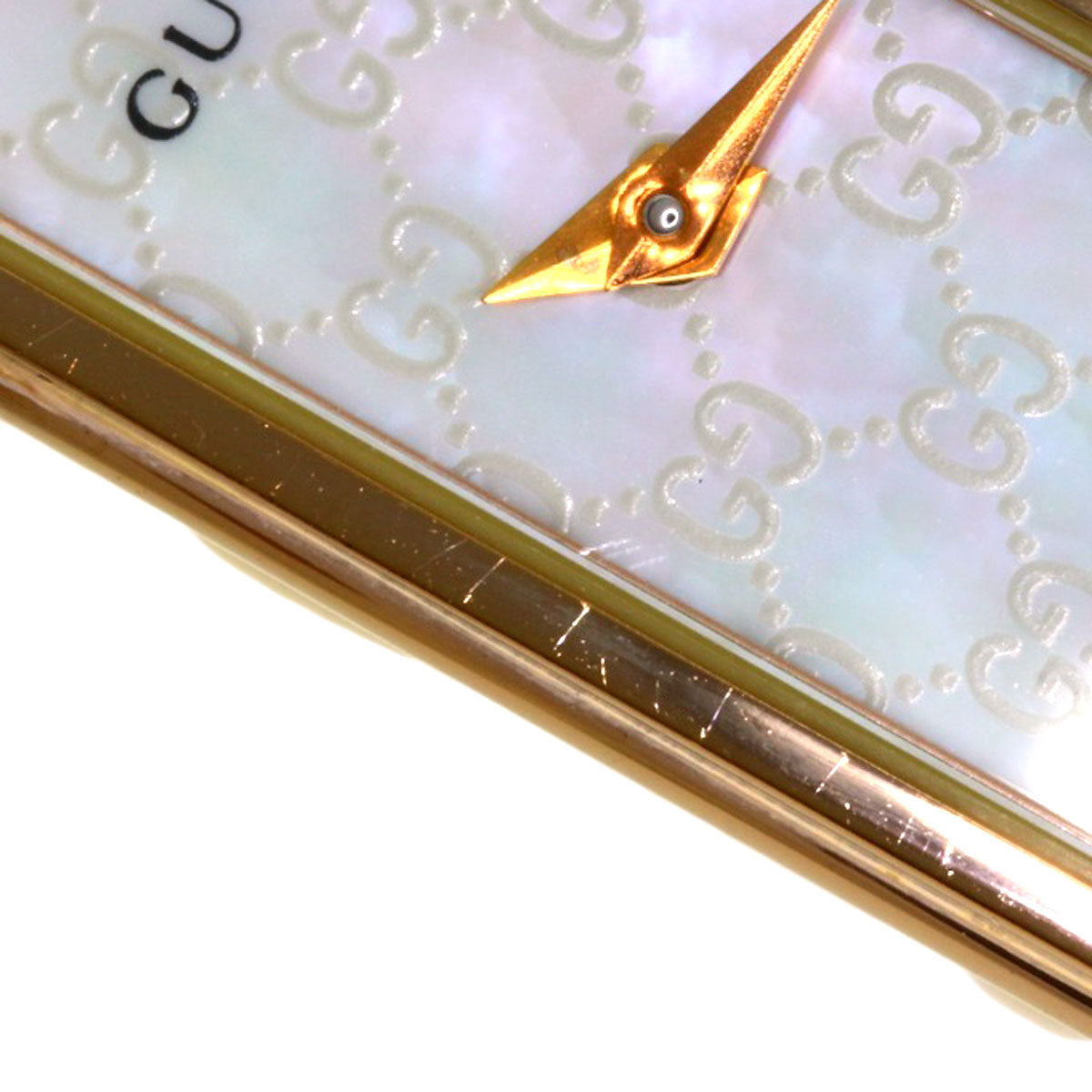 GUCCI Watches Quartz 1500L PGP , PGP gold Square face White shell dial Women Used