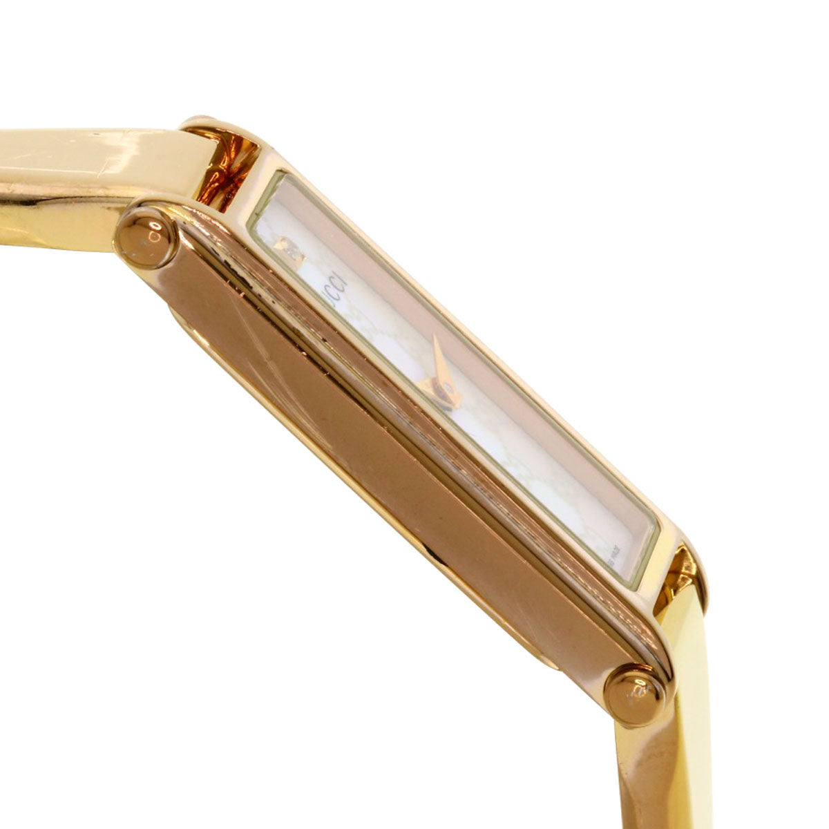 GUCCI Watches Quartz 1500L PGP , PGP gold Square face White shell dial Women Used