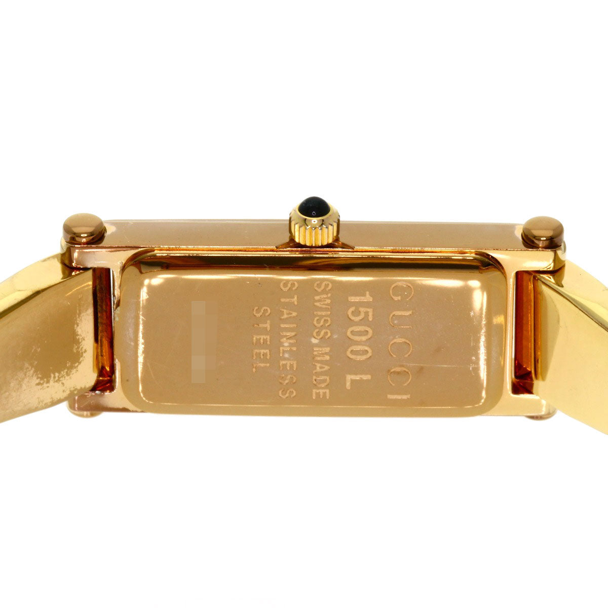 GUCCI Watches Quartz 1500L PGP , PGP gold Square face White shell dial Women Used