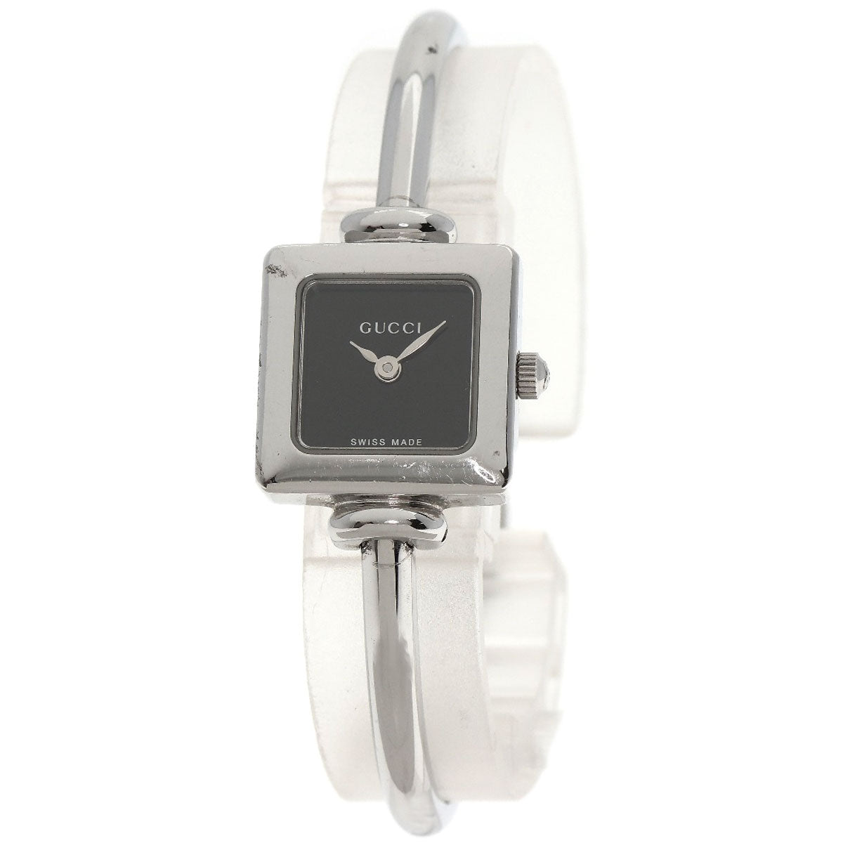 GUCCI Watches Quartz 1900L Stainless Steel Silver Square face black dial