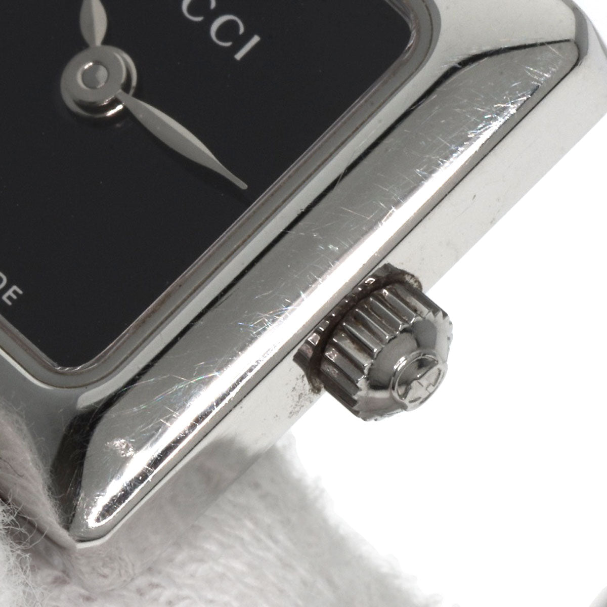 GUCCI Watches Quartz 1900L Stainless Steel Silver Square face black dial