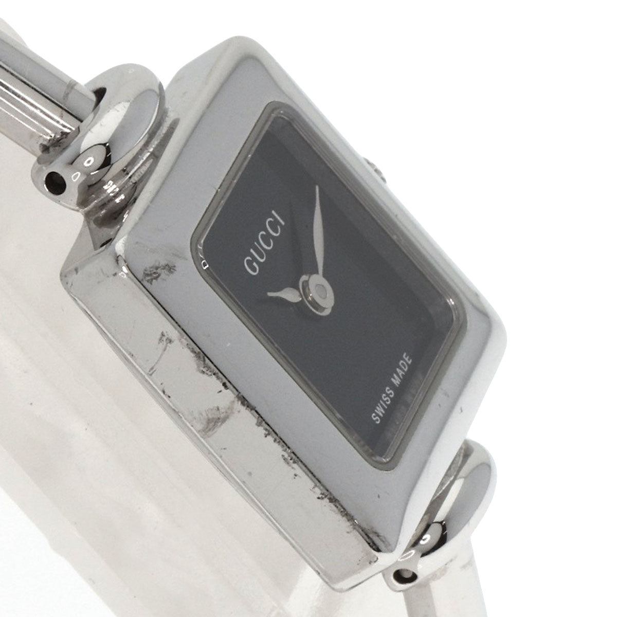 GUCCI Watches Quartz 1900L Stainless Steel Silver Square face black dial