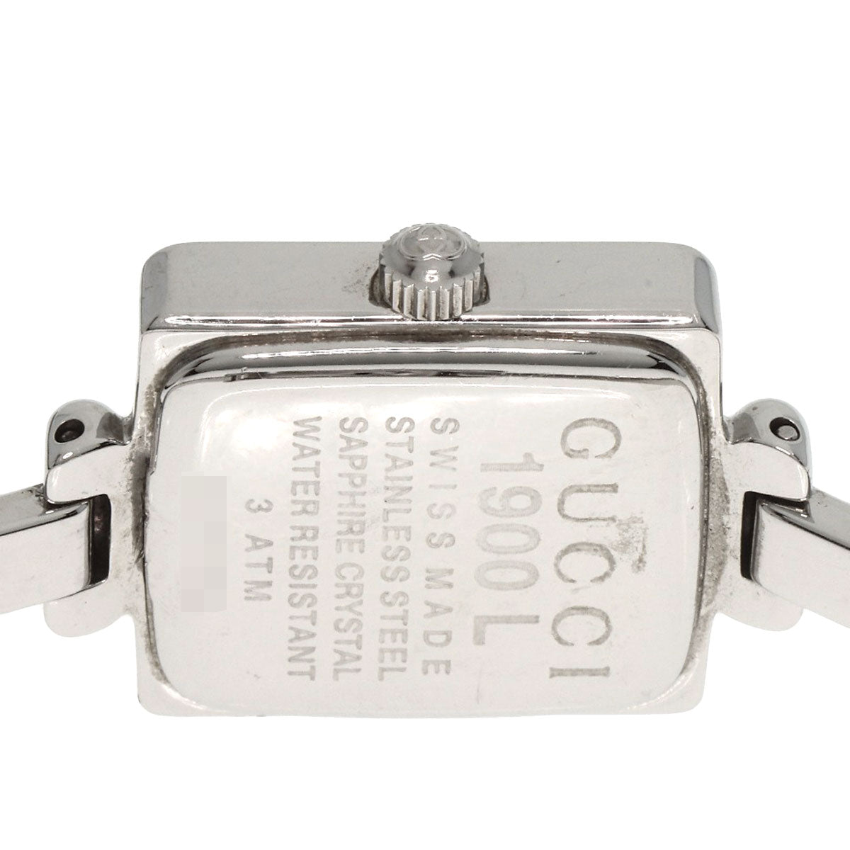 GUCCI Watches Quartz 1900L Stainless Steel Silver Square face black dial