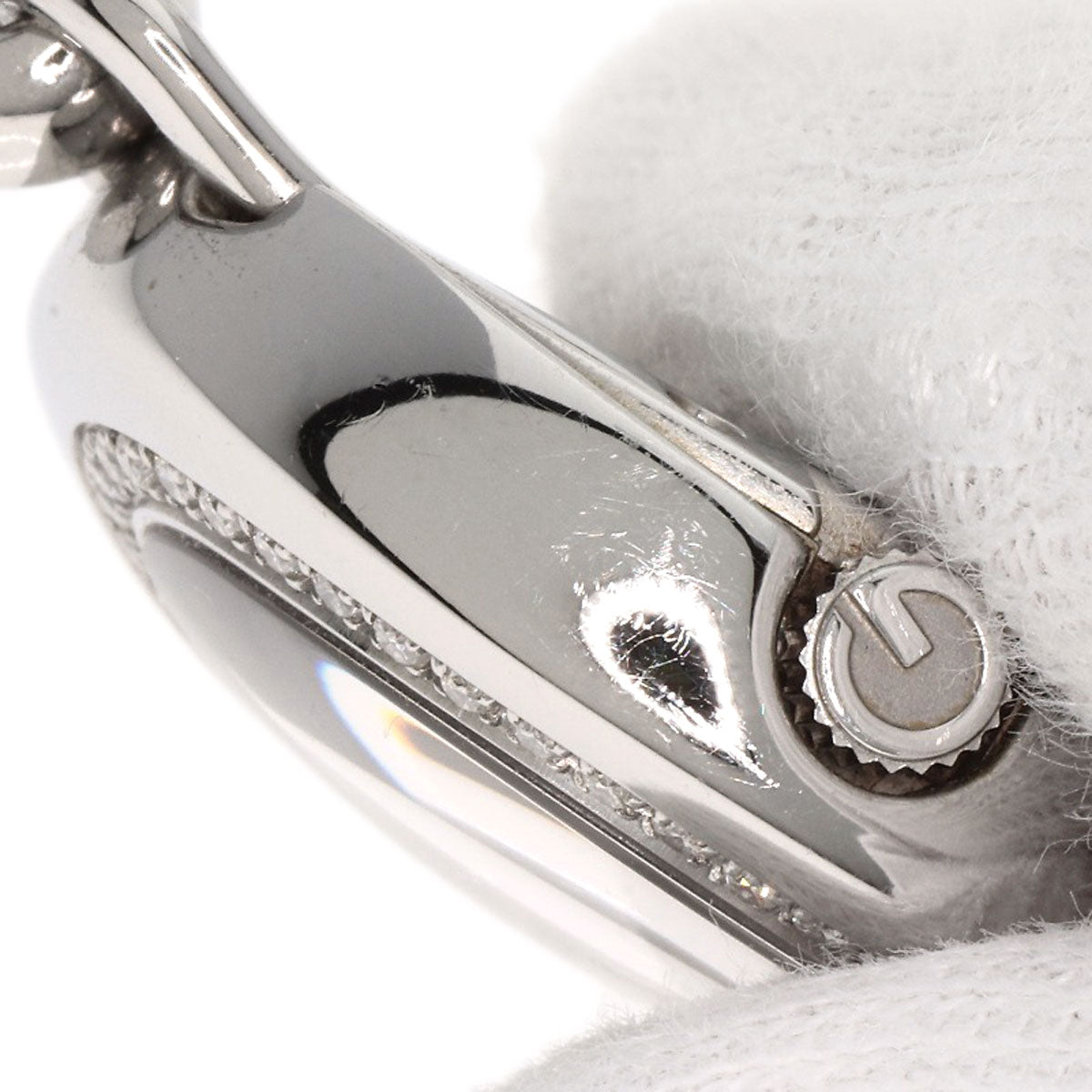 GUCCI Watches Quartz 103 Stainless Steel Silver Horsebit Bezel Diamond white dial
