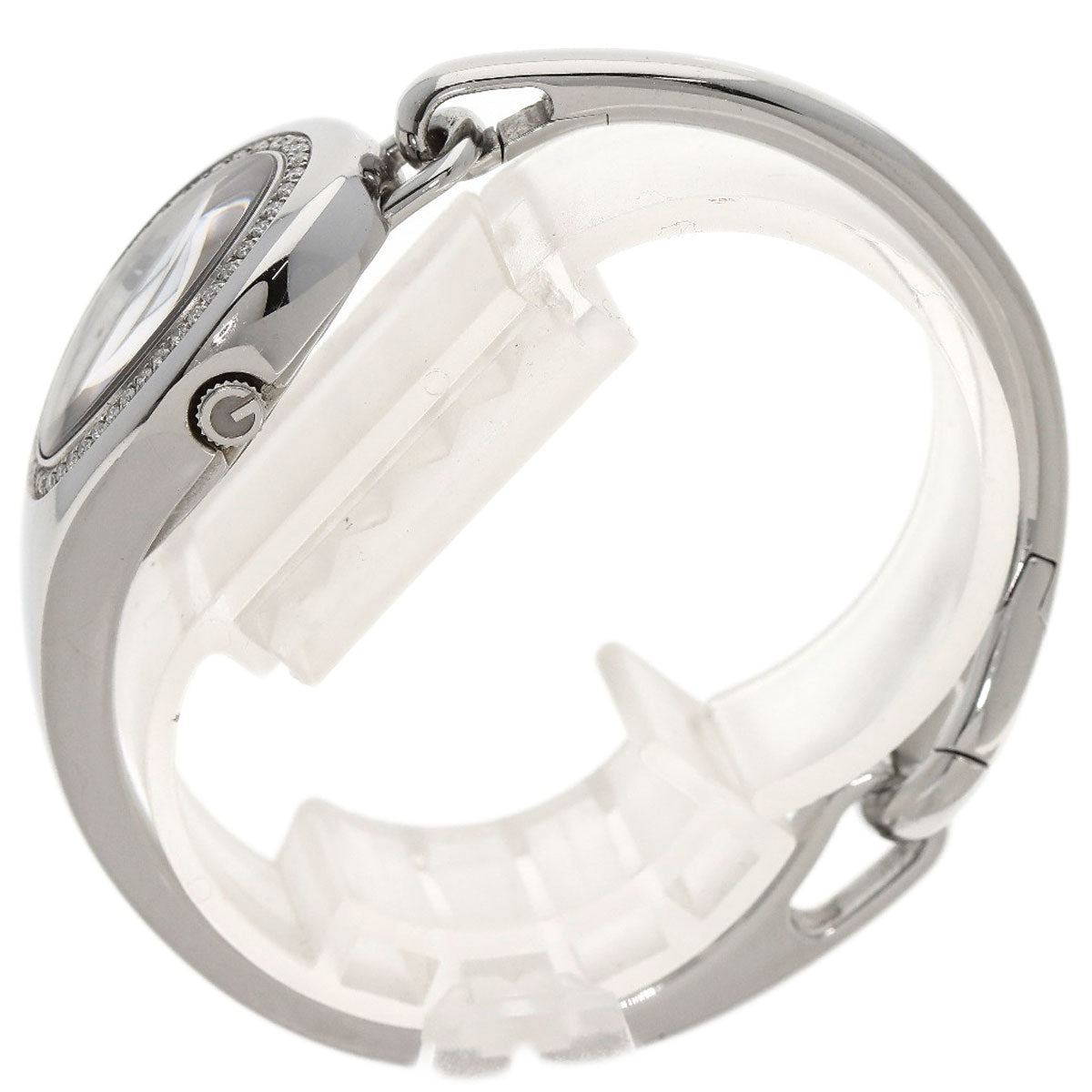GUCCI Watches Quartz 103 Stainless Steel Silver Horsebit Bezel Diamond white dial