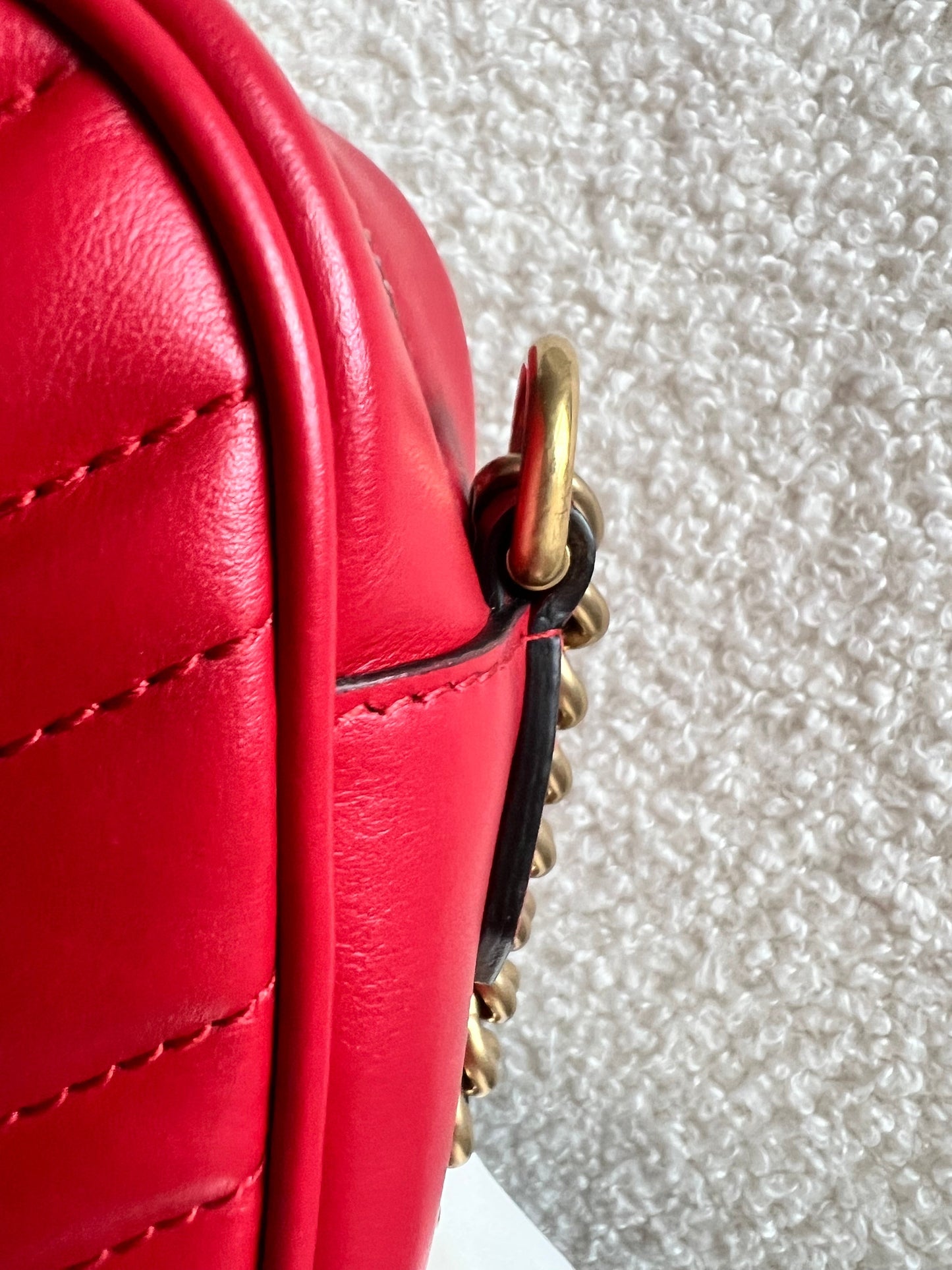 Gucci GG Red Marmont Small Shoulder Bag (RRP £1,440)