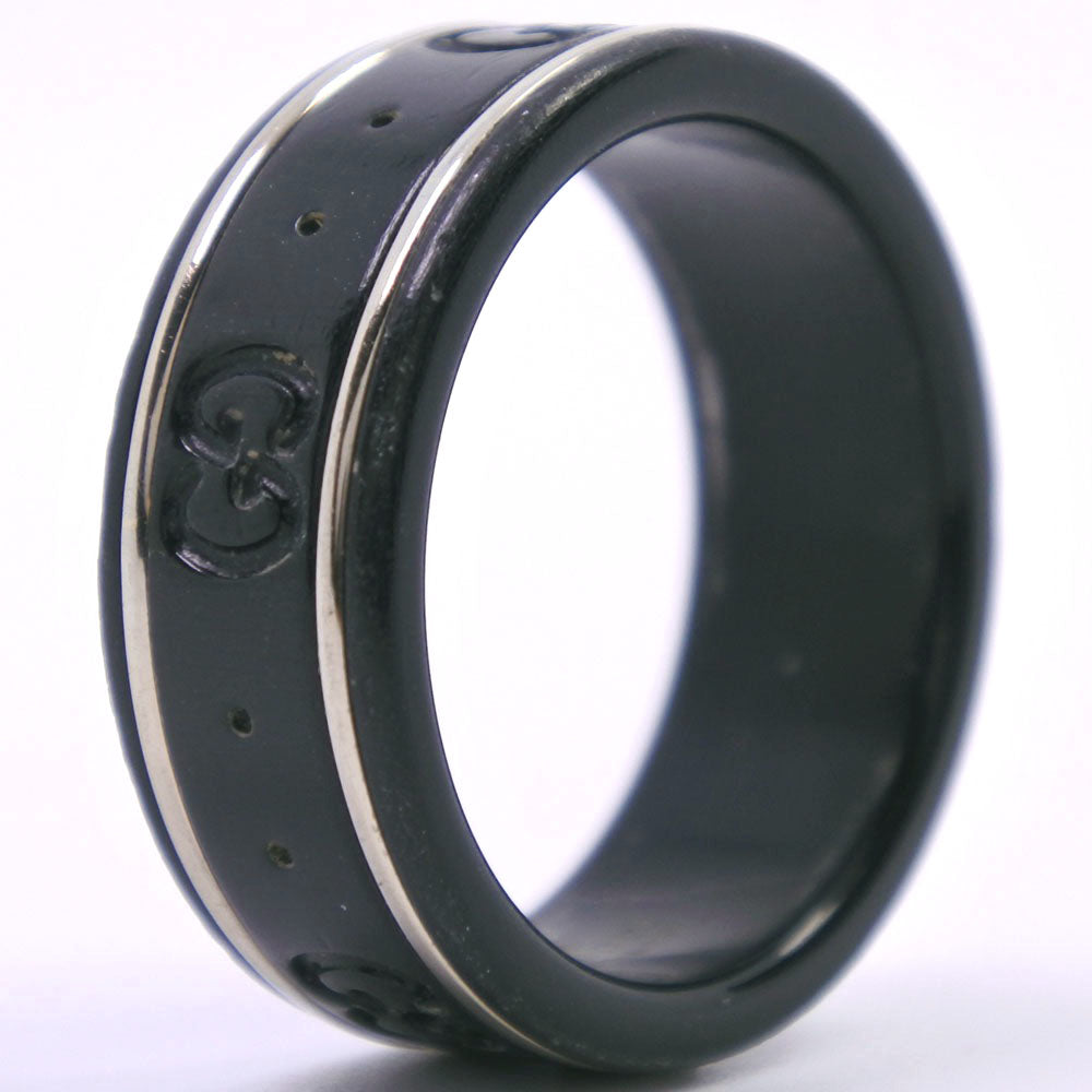 GUCCI Ring ceramic black icon Women 11 Used