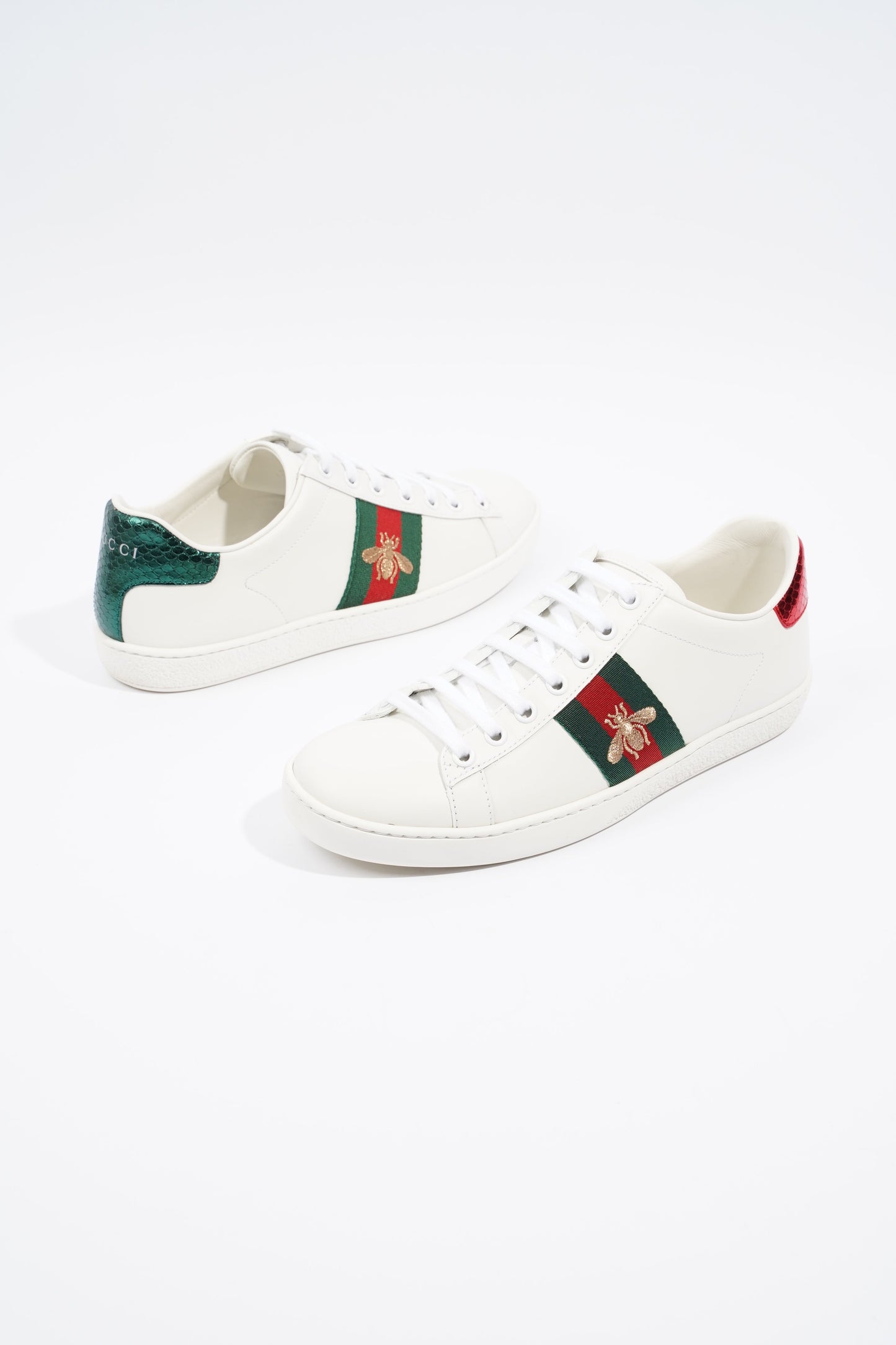Gucci Ace Bee White / Red / Green Leather EU 37 UK 4