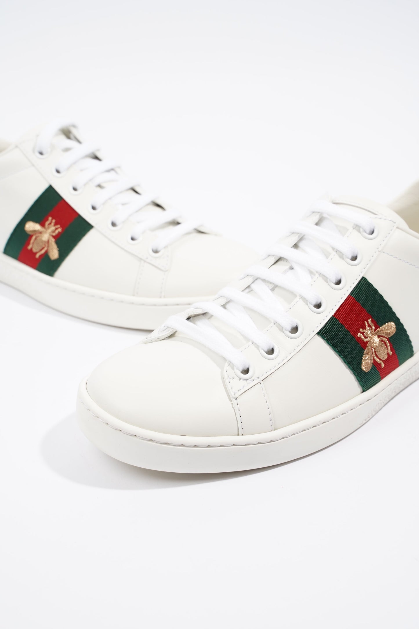 Gucci Ace Bee White / Red / Green Leather EU 37 UK 4