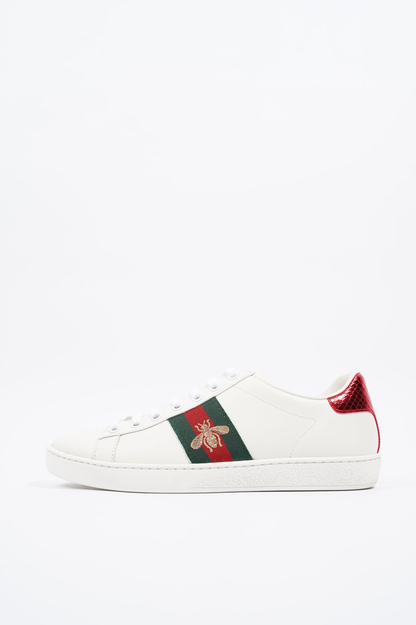 Gucci Ace Bee White / Red / Green Leather EU 37 UK 4