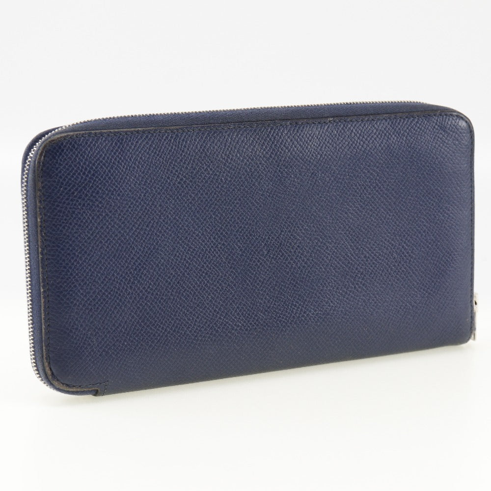 HERMES Long Wallet Purse Epsom Blue Azap silk in Women Used