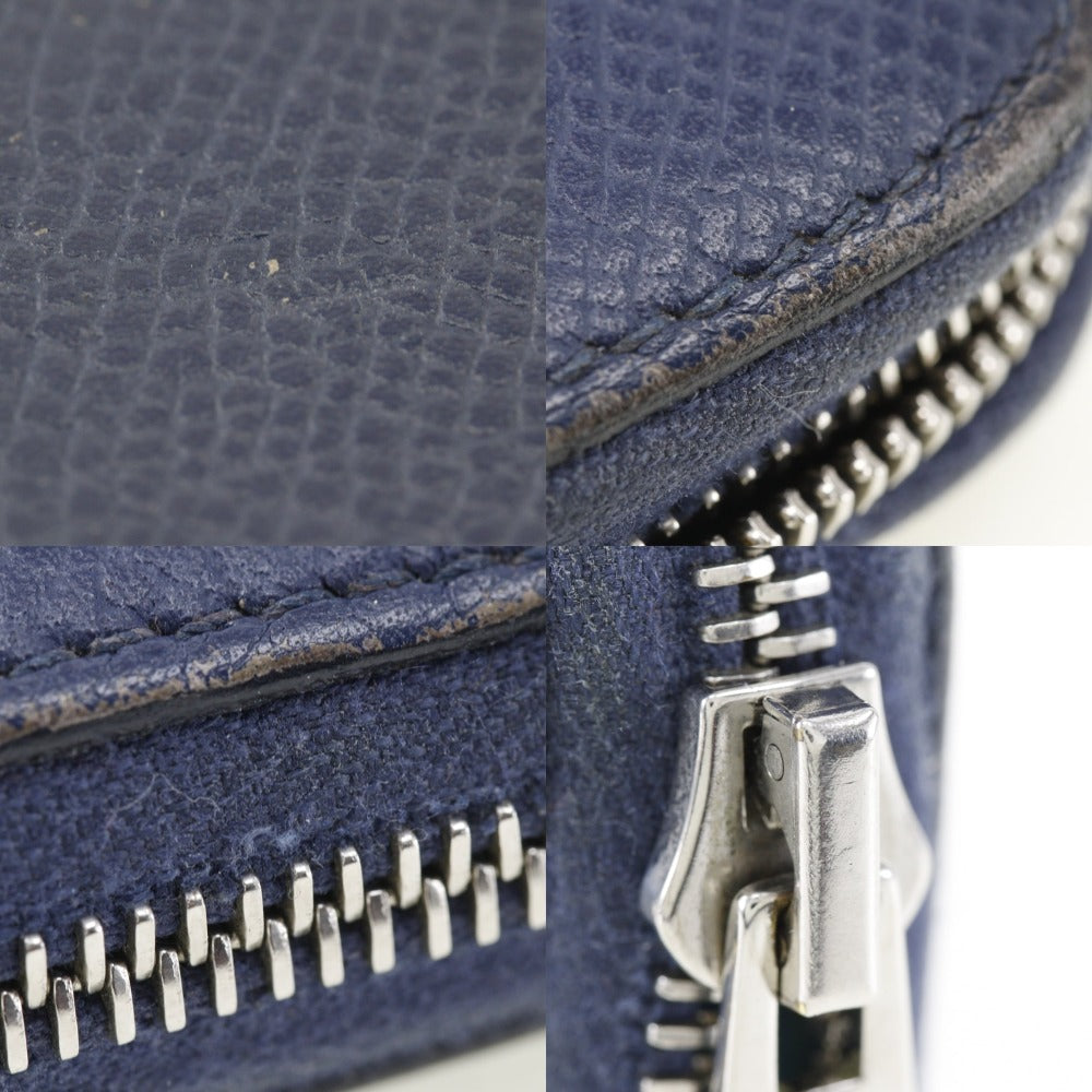 HERMES Long Wallet Purse Epsom Blue Azap silk in Women Used