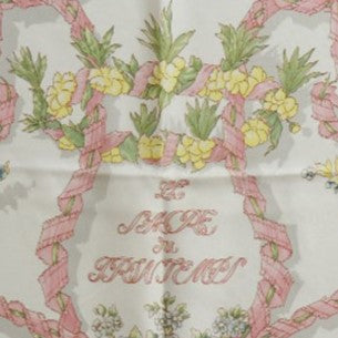 HERMES scarf silk Green Spring celebration LE SACRE du PRINTEMPS Carre90 Women Used