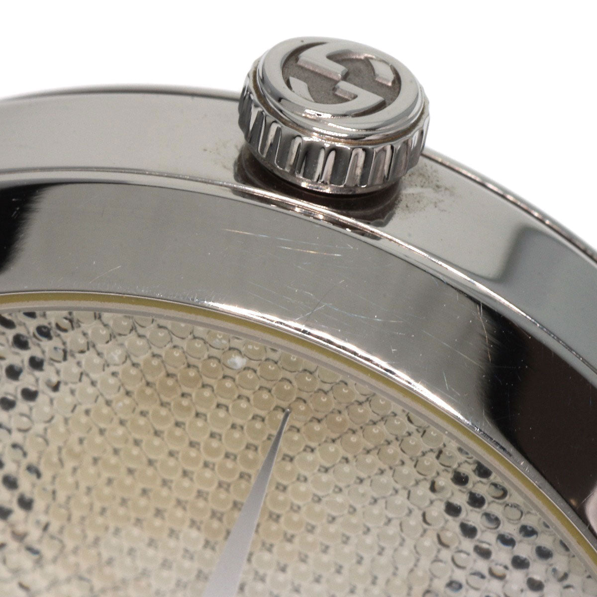 GUCCI Watches Quartz 126.4 Stainless Steel, Leather Silver G timeless hologram hologram dial mens Used