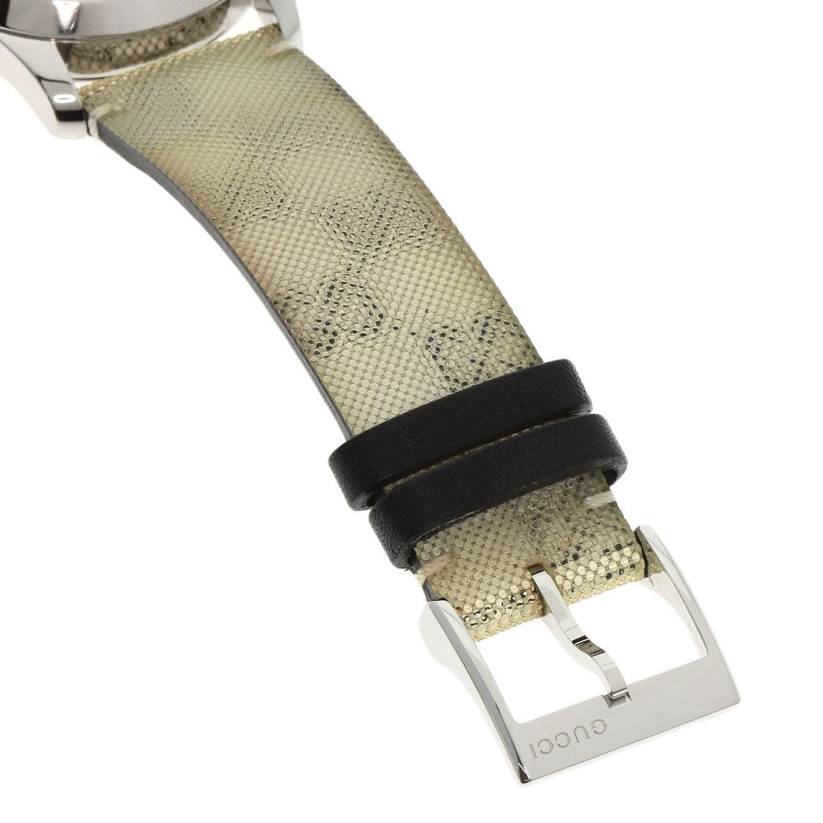 GUCCI Watches Quartz 126.4 Stainless Steel, Leather Silver G timeless hologram hologram dial mens Used