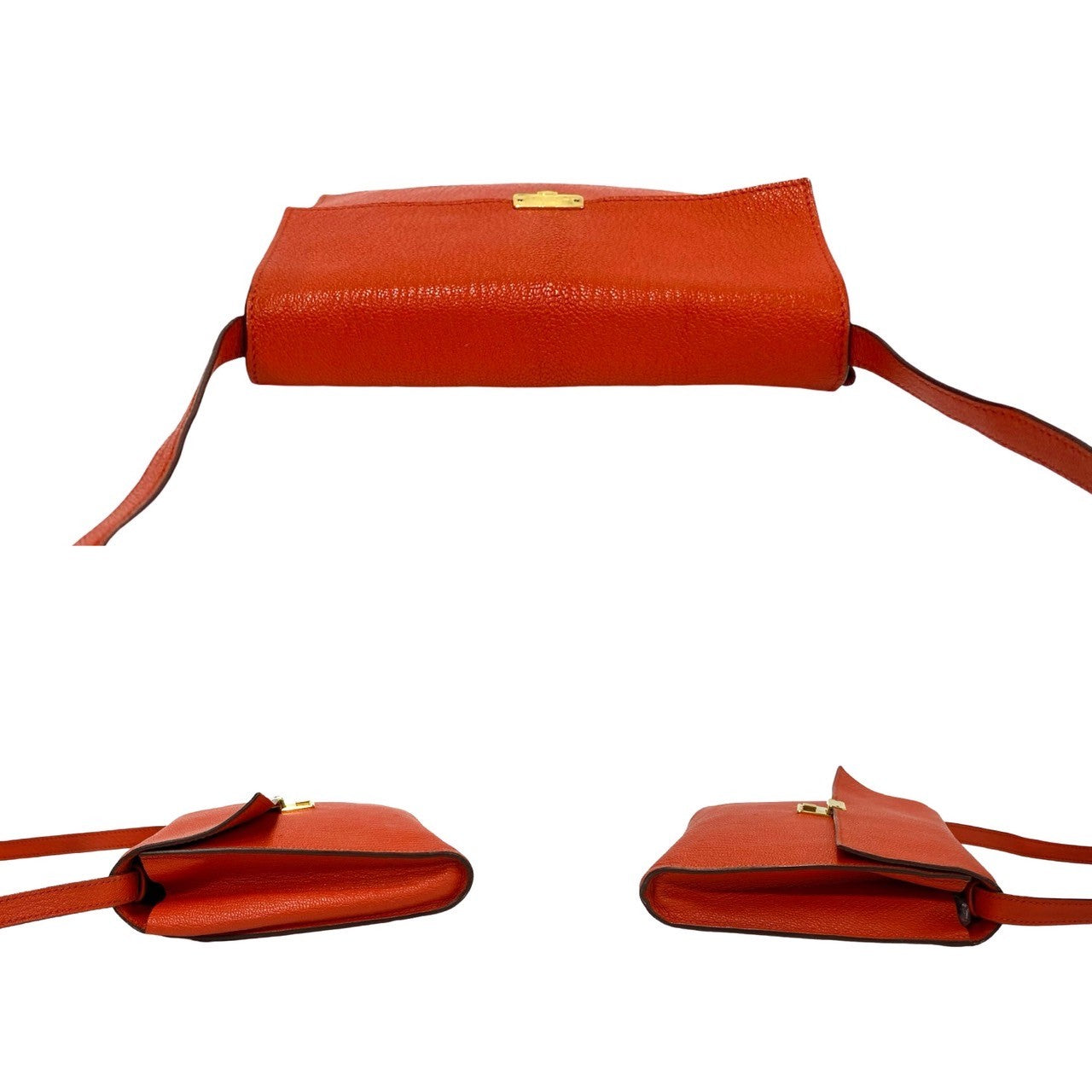 HERMES Shoulder Bag Negonda Orange Click 16