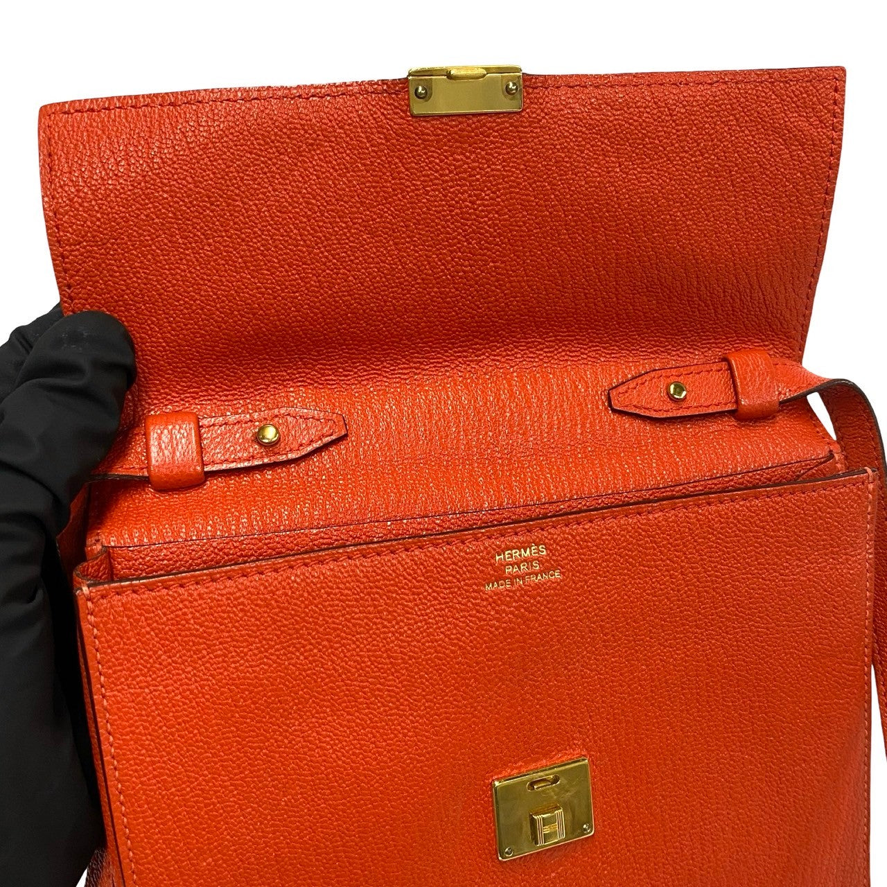 HERMES Shoulder Bag Negonda Orange Click 16