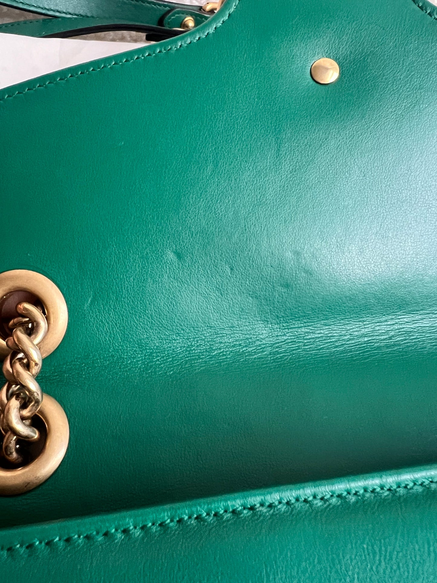 Gucci GG Green Marmont Small Shoulder Bag (RRP £2070)