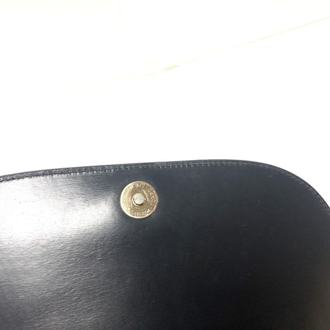 Gucci GG Supreme Classic, Black Leather, Shoulder Bag/Cross Body with an Envelope Top & Gold Hardware