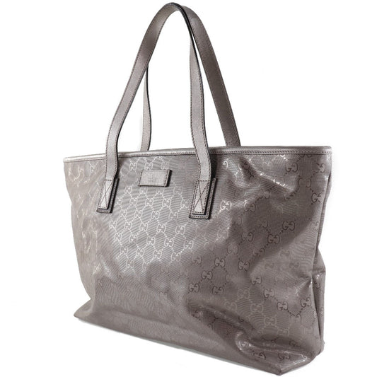 GUCCI Tote Bag 211137 PVC coated canvas Brown GG implementation Tote Women Used