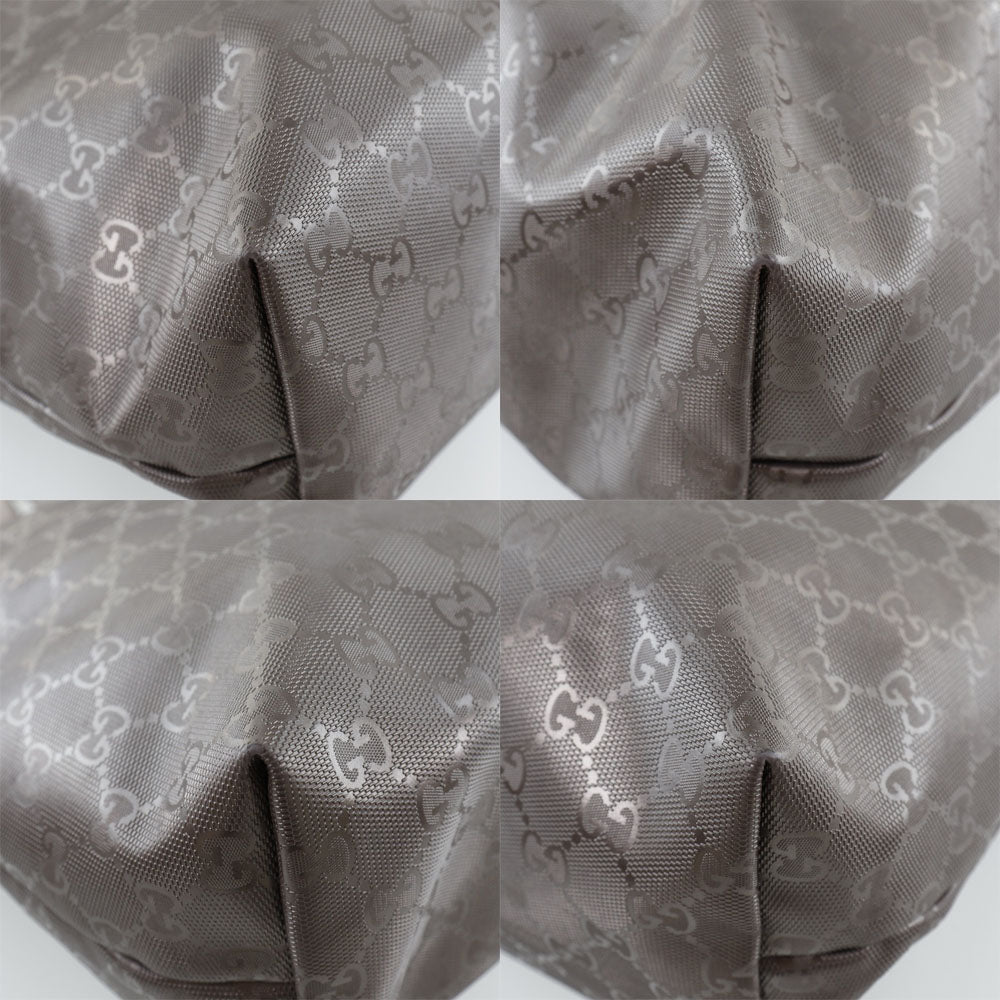 GUCCI Tote Bag 211137 PVC coated canvas Brown GG implementation Tote Women Used