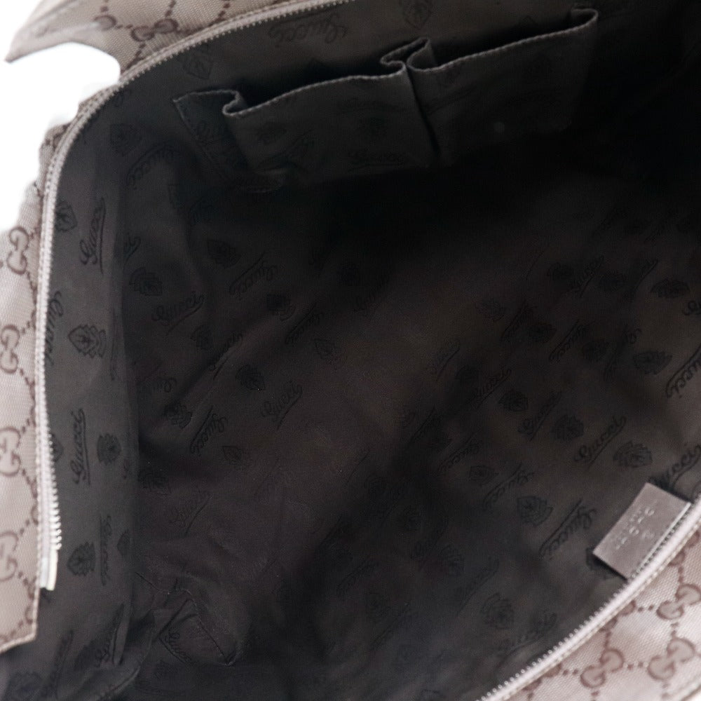 GUCCI Tote Bag 211137 PVC coated canvas Brown GG implementation Tote Women Used