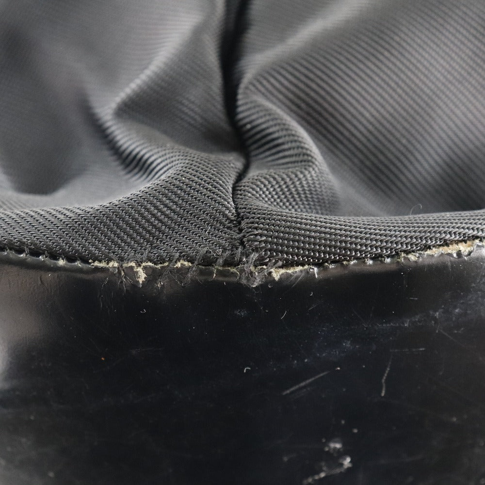 GUCCI Tote Bag 002-2058-0412-5 Nylon canvas, leather black Bamboo bag unisex(Unisex) Used