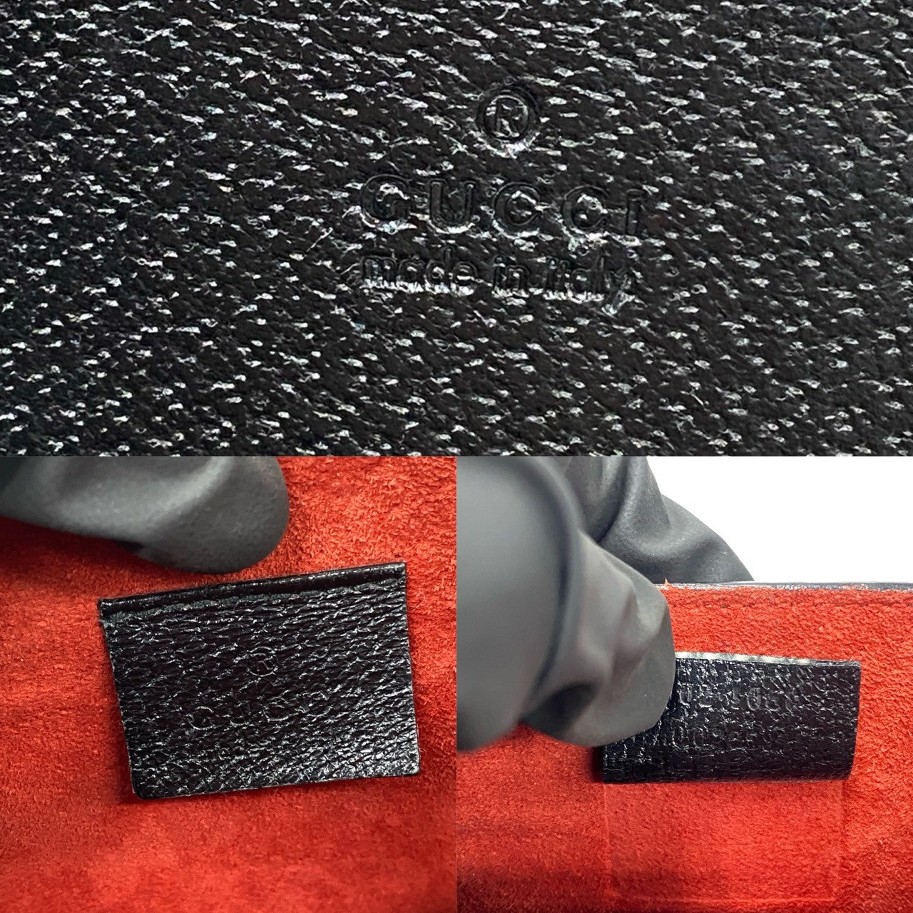GUCCI Handbag leather black Bamboo