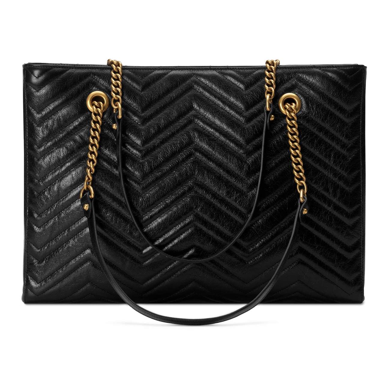 Gucci GG Marmont Matelassé Leather Shoulder Bag in Black