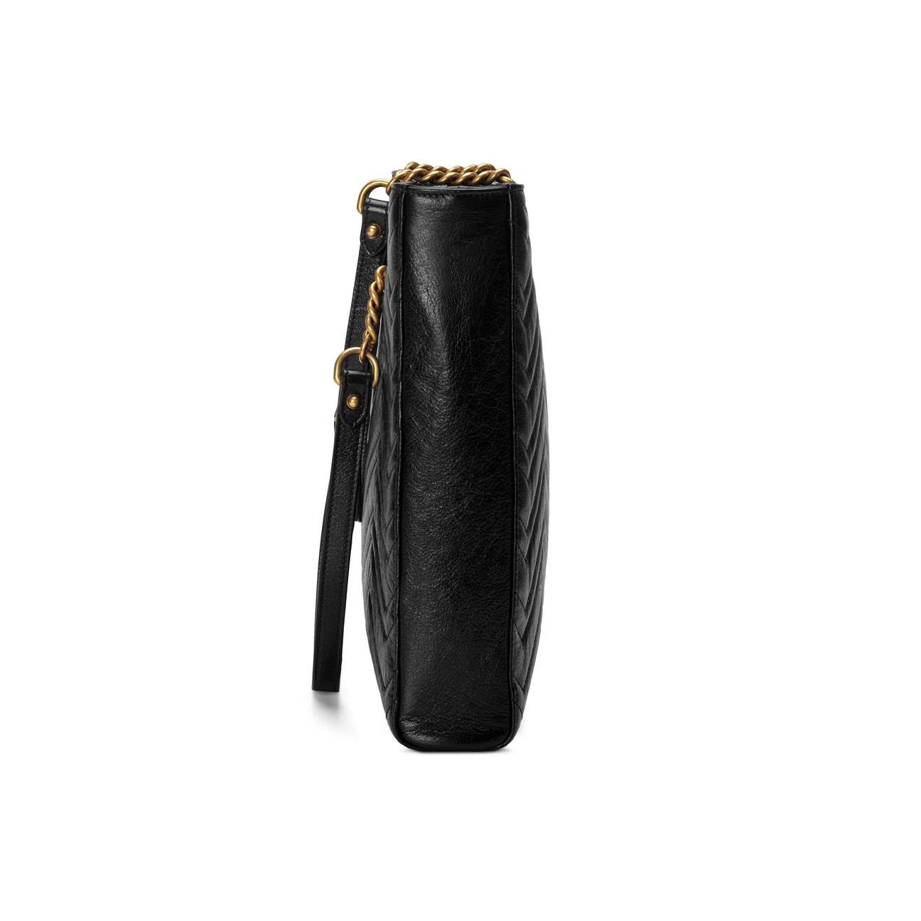 Gucci GG Marmont Matelassé Leather Shoulder Bag in Black